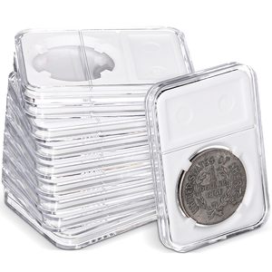 Boîtes de présentation pour pièces de monnaie certifiées Premier de 38 mm, en plastique résistant aux rayures, pour pièces Morgan Peace IKE en argent - Product Image 1