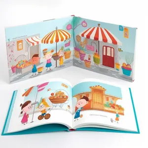 Vente en gros de livres éducatifs personnalisés en carton anglais à couverture rigide, impression de livres pour enfants en couleur pour enfants