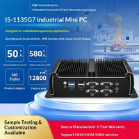 Mini-ordinateur industriel sans ventilateur avec processeur Quad-core I5-1135G7, double réseau et six ports série