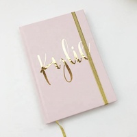 8.5*5.5 pouces métallisé Journal cahier lignes impression personnalisée disponible couture reliure A3/A4/A6/B4 écriture planification bois