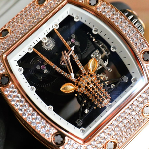 Reloj Automático de Lujo para Mujer RM 19-01, Material de Oro Rosa, Diamante Moissanita, Tourbillon, Reloj Mecánico de Moda para Mujer, Nuevo - Product Image 6