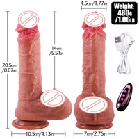 Brauner Elektrischer Simulierter Weiblicher Masturbations-Dildo mit Heiz- und Vibrationsfunktion Erwachsenen-Sexspielzeug-Box für Frauen-BJD-E019