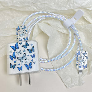 Funda protectora <span class=keywords><strong>de</strong></span> carga <span class=keywords><strong>de</strong></span> moda <span class=keywords><strong>de</strong></span> mariposa transparente <span class=keywords><strong>de</strong></span> estilo coreano para <span class=keywords><strong>cargador</strong></span> <span class=keywords><strong>de</strong></span> <span class=keywords><strong>Apple</strong></span> cable <span class=keywords><strong>de</strong></span> datos <span class=keywords><strong>de</strong></span> carcasa blanda <span class=keywords><strong>de</strong></span> silicona - Product Image 4