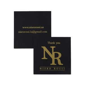 Etiquetas de Papel de Regalo Negras Personalizadas con Logotipo de Letras Doradas en Relieve, Tarjetas de Agradecimiento para Promoción de Marca de Tienda - Product Image 5
