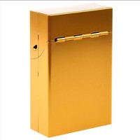 Boîte à fumer OEM traitement de surface anodisé boîtes de rangement en alliage d'aluminium métal conception personnalisée mode pour 20 pièces sans cigarettes
