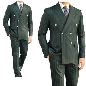 <span class=keywords><strong>Traje</strong></span> de tres piezas de tela estirada a rayas de alta calidad con Spandex <span class=keywords><strong>traje</strong></span> de doble botonadura <span class=keywords><strong>traje</strong></span> informal de negocios para <span class=keywords><strong>hombre</strong></span> - Product Image 4