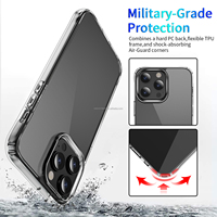 Haute qualité Transparent TPU clair dur acrylique protecteur d'écran étui de téléphone pour iPhone 16 Pro MAX 15 Plus étuis de téléphone portable