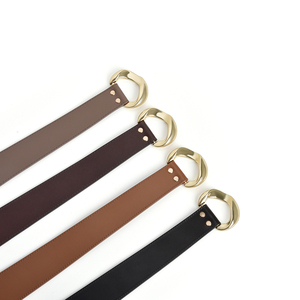 Cinturón de Cuero Genuino Irregular de Estilo Europeo Americano para <span class=keywords><strong>Mujer</strong></span>, Cinturón Decorativo para Traje, Vestido, Suéter, Cinturón de Cobre - Product Image 2