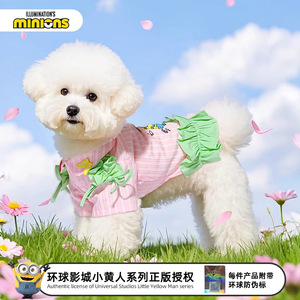 Camisa de colores contrastantes para perros Minions, estilo ligero, adecuada para perros pequeños, pomeranians, schnauzers y gatos. - Product Image 2