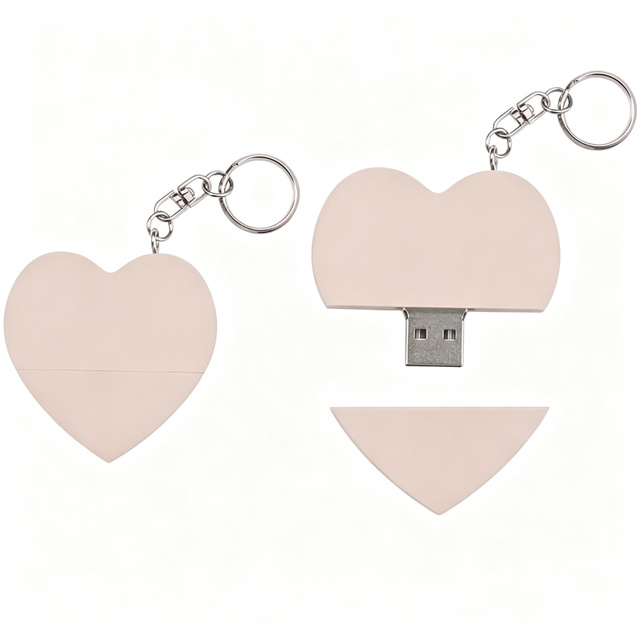 Wholesale Wooden Heart Shape USB Flash Drive 2.0 Pendrive 8GB 16GB 32GB 64GB 128GB Wedding Gift Custom Logo High Speed U Disk