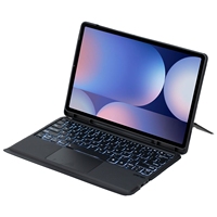 Support de suspension HY-810B avec clavier rétroéclairé tactile intégré et batterie 500 mAh pour tablette Tab S10 Plus S9 FE Plus 12.4