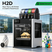 Imprimante 3D FDM à double buse multi-matériaux Bamboo H2D, version internationale en stock, fournisseur en gros pour l'impression professionnelle