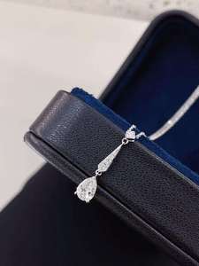 Ensemble de colliers de luxe pour femmes avec diamants de laboratoire, or, or rose, or blanc, argent, bijoux élégants pour mariée, bijoux de mode - Product Image 4