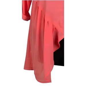 Women's Casual Chiffon Top <b>Lace</b> Peter Pan <b>Collar</b> Asymmetric Hem Three Quarter Sleeve Breathable Sweet Spring Summer Regular Fit - Product Image 4
