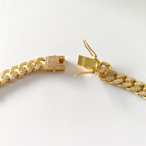 Collar de Cadena <span class=keywords><strong>para</strong></span> Perro, Oro Rosa, Diamantes, Eslabones Cubanos, Cadena Metálica <span class=keywords><strong>para</strong></span> Gato, Collar de Cristal <span class=keywords><strong>para</strong></span> Mascotas, <span class=keywords><strong>Accesorios</strong></span> de Joyería <span class=keywords><strong>para</strong></span> Perros - Product Image 2
