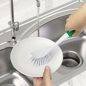 Dish <b>Brush</b> with Handle Kitchen <b>Scrub</b> <b>Brushes</b> for Cleaning Dish Scrubber with Stiff Bristles for Sink Pots Custom Printed logo - Product Image 6