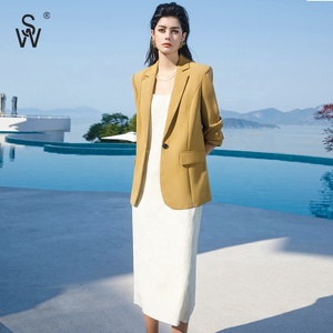 Blazer pour femme, <span class=keywords><strong>vêtements</strong></span> d'affaires haut de gamme, vente en gros, pour printemps et automne - Product Image 2