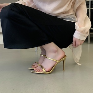 2026 New Sandales Femme White Pointed toe <b>Mules</b> Elegant Evening Shoes <b>Slippers</b> - Product Image 5