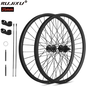 Juego de Ruedas RUJIXU de 27.5/<span class=keywords><strong>29</strong></span> Pulgadas, 32H, Fibra de <span class=keywords><strong>Carbono</strong></span>, Freno de Disco de Seis Orificios/Center Lock, para Bicicleta de Montaña, Neumático Clincher Delantero/Trasero - Product Image 1