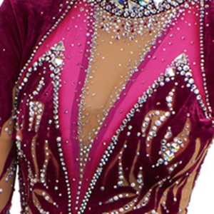 LIUHUO Figure <strong>Rhythmic</strong> <strong>Gymnastics</strong> <strong>Leotards</strong> Artistic <strong>Gymnastics</strong> <strong>Leotards</strong> Women's Girls' <strong>Leotard</strong> Handmade - Product Image 2