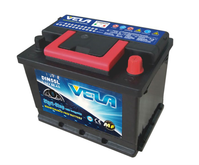 VELA DIN55 12V 55Ah AGM Start-Stop Car Battery High CCA Maintenance Free Auto Battery