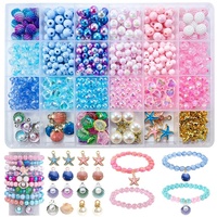 Ensemble d'accessoires de bijoux à bricoler soi-même couleur océan transfrontalier Bracelet de perles Lucite en plastique acrylique avec perles en vrac