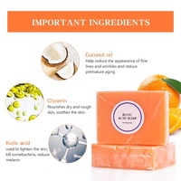 Savon Original à l'Acide Kojique pour le Visage et le Corps, Éclaircissant, Nettoyant et Blanchissant, Anti-Taches Brunes, au Citron et Curcuma, avec Vitamines