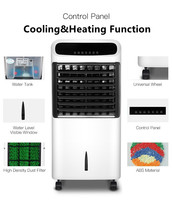 Refroidisseur d'air évaporatif portable 2 en 1, refroidissement et chauffage, 12 L, avec télécommande, humidification