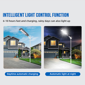 Nuovo Design Lampione Stradale in ABS Impermeabile IP66 30W 60W 90W 120W 150W Lampada Solare LED Integrata per Esterni, Autostrade e Giardini - Product Image 3
