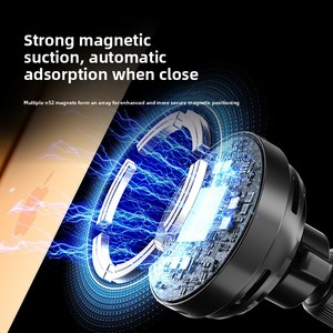 <span class=keywords><strong>Cargador</strong></span> Inalámbrico Magnético para Auto de 25W con Certificación Premium .2, Ventilador de Enfriamiento, Luz RGB, Imán N52 Potente para iPhone - Product Image 2