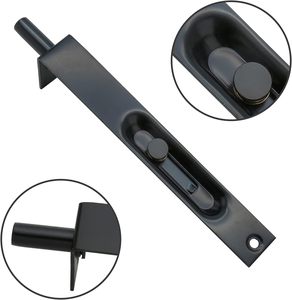 Qiyang tuôn ra Bolt thép không gỉ Matte đen cửa Latch L loại đòn bẩy hành động tuôn ra trượt khóa Bolt - Product Image 3