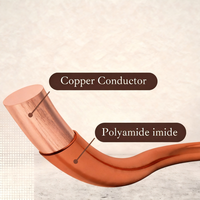 Alambre de Cobre Plano Esmaltado de Poliuretano de 1.0 mm de Alta Conductividad para Motor de Bomba Sumergible, Construcción Industrial y Automoción