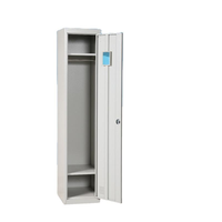 Casier en acier à une porte avec serrure à clé, homologué FM, revêtement poudré, pour les gymnases scolaires et les bureaux