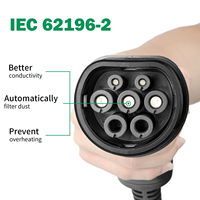 Câble de charge EV de type 2, câble de charge 16A 32A pour voiture électrique, câble EV de type 2 à type 2 avec sac de transport