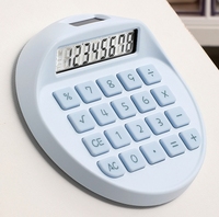 Calculatrice de bureau portable rectangulaire à énergie solaire - Design en plastique écologique - Style tendance - Pour étudiants et occasions spéciales (Pâques)