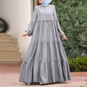 Vente chaude femmes Maxi robe à manches longues traditionnel musulman <span class=keywords><strong>Abaya</strong></span> pour la fête Dubaï été Style pour l'automne et le printemps - Product Image 3