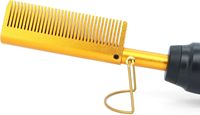Peigne chauffant électrique pour lisser les cheveux, idéal pour les perruques Lace Front et le coiffage