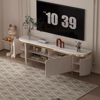 Mueble de TV de Madera Blanca, Moderno y Ecológico, para Sala de Estar o Dormitorio, Completamente Equipado, con Almacenamiento, Duradero, para el Hogar
