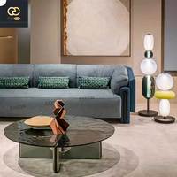 2025 ensemble de canapé en tissu bleu nouveau modèle italien de haute qualité pour un usage domestique-meubles de salon créatifs-canapé pour Villa