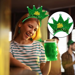 LOWOSAIWOR Nuevo Diadema con Trébol para el Día de San Patricio, Adorno para <span class=keywords><strong>la</strong></span> Cabeza de Color Verde, Decoración para Fiestas - Product Image 3