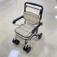Chariot pliable à quatre roues pratique pour les personnes âgées pour les courses - Déambulateur et rollator