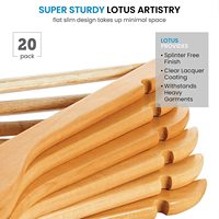 Cintres en bois personnalisés avec logo et crochets métalliques, 38 cm, pour chemises, vestes, manteaux et pantalons