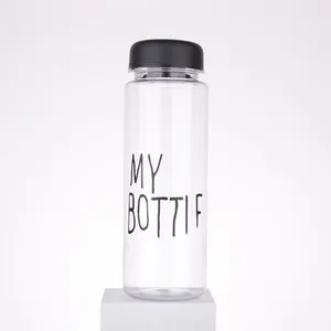 500ml plastik spor su su benim şişe su PET şişe ücretsiz mybottle logo baskılı kozmetik kapları