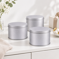 Boîte de rangement ronde en fer blanc argenté 65x40mm 65x50mm 65x60mm pour biscuits, bijoux, emballage cadeau, vente en gros en vrac