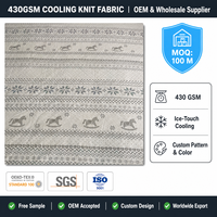 Nouvelle technologie de tissu jacquard tricoté rafraîchissant avec motif animalier pour la literie, les matelas et les oreillers.