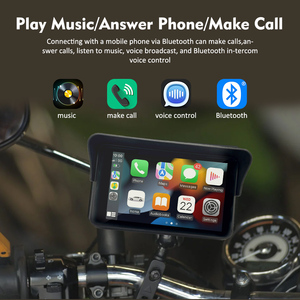 7 "IPS màn hình cảm ứng xách tay không dây Carplay & Android tự động cho xe máy ipx66 không thấm nước, máy ảnh kép ghi âm - Product Image 5