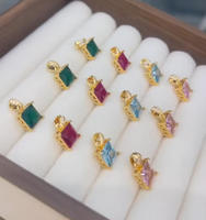 Kalung Liontin Emas Asli 18K AU750 Mewah Perhiasan Wanita