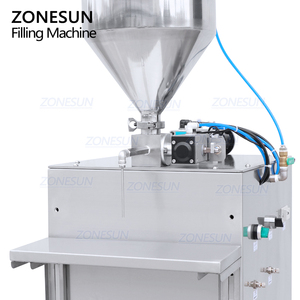 Machine de remplissage semi-automatique ZONESUN ZS-GTPP1 pour crèmes cosmétiques, mascara, liquides visqueux et pâtes, avec pompe à piston et trémie pressurisée - Product Image 4