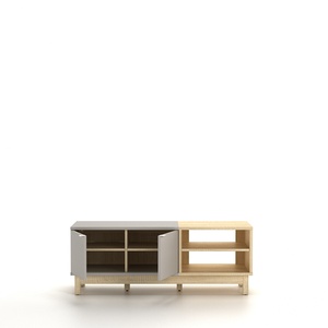 Moderno Mueble para TV de Roble Sonoma Plateado, Mueble de Almacenamiento para Sala de Estar - Product Image 3