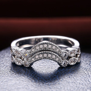 Anello ad arco creativo per donna, design scintillante intarsiato, gioielli eleganti e alla moda - Product Image 6